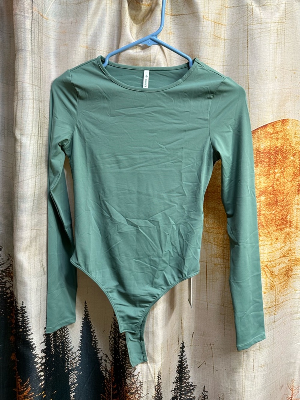 HALARA Sage Green Long Sleeve Bodysuit